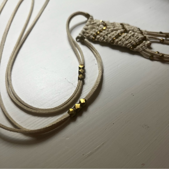 Noonday Collection White Sands Suede Necklace - Picture 4 of 5